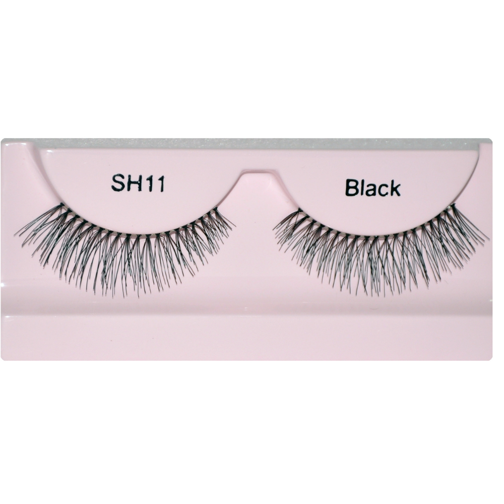 Glamgals Hollywood-U.S.A Stylish Black Soft Thick Reusable False Eye Lashes For Women