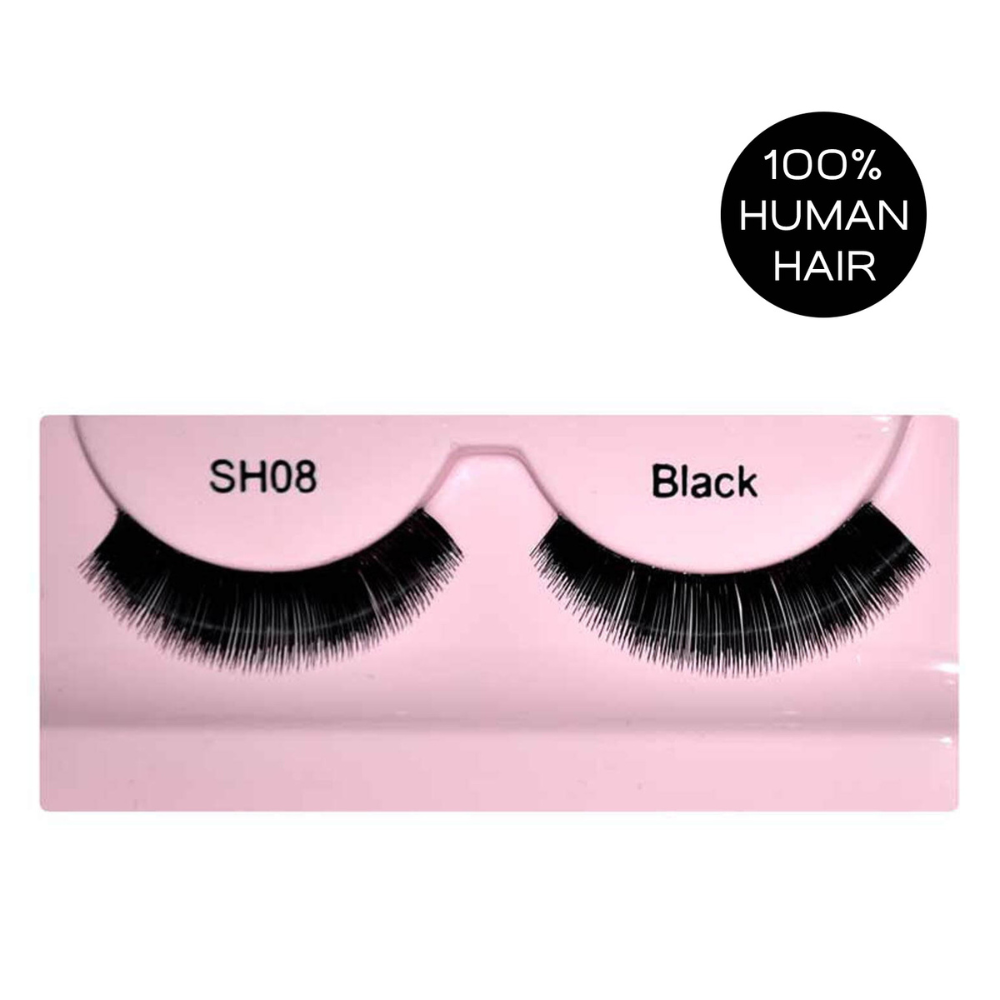 Glamgals Hollywood-U.S.A Stylish Black Soft Thick Reusable False Eye Lashes For Women - BUDNE