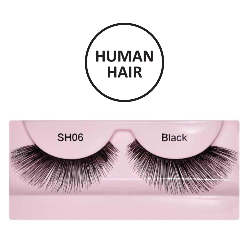 Glamgals Hollywood-U.S.A Stylish Black Soft Thick Reusable False Eye Lashes - BUDNE