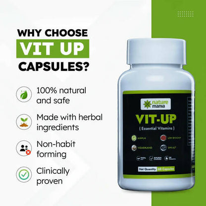 Nature Mania Vit-Up Capsules (Vit D & Vit B12 Multivitamin)