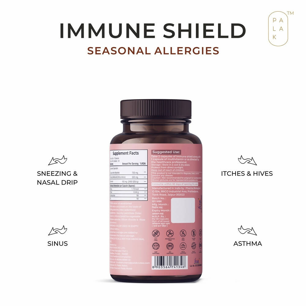 Miduty by Palak Notes Immune Shield Seasonal Allergies Capsules