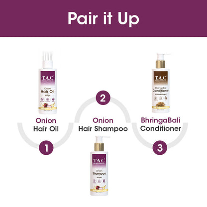 TAC - The Ayurveda Co. Onion Hair Shampoo for Hair Regrowth & Frizz Free Hair