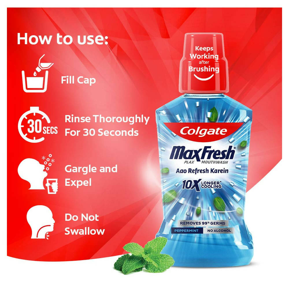 Colgate Plax Pepper Mint Mouthwash Aao Refresh Karein