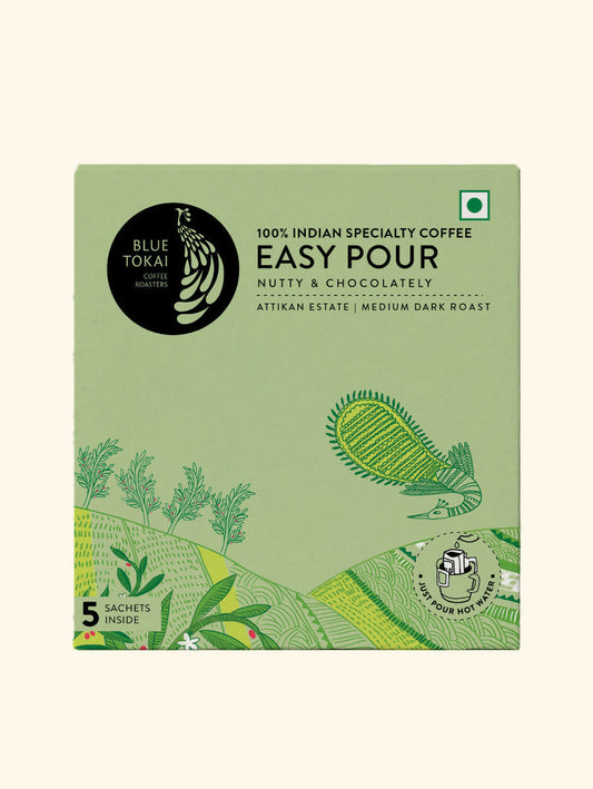 Blue Tokai Attikan Estate Medium-Dark Roast Easy Pour Sachets