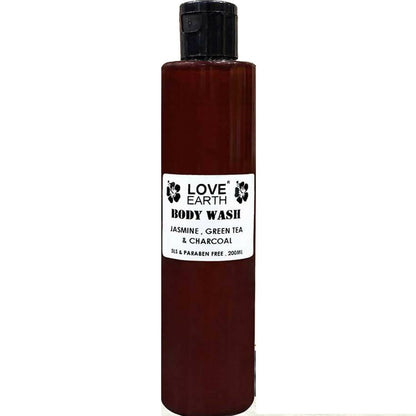 Love Earth Body Wash Jasmine, Green Tea & Charcoal - usa canada australia