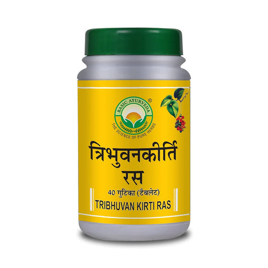 Basic Ayurveda Tribhuvan Kirti Ras Tablets