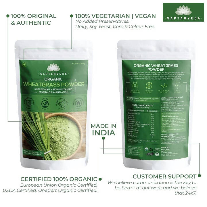 Saptamveda Organic Wheatgrass Powder