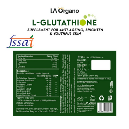 LA Organo L Glutathione Tablets