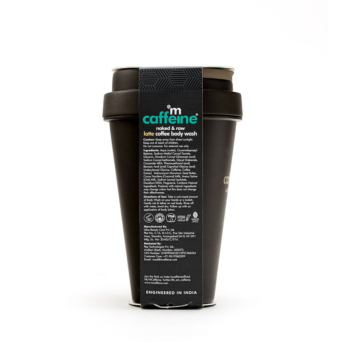 mCaffeine Naked & Raw Coffee Latte Body Wash