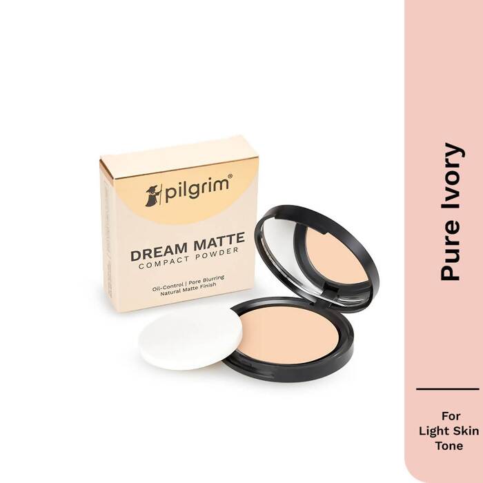 Pilgrim Dream Matte Compact Powder For Light Skin Tone - Pure Ivory