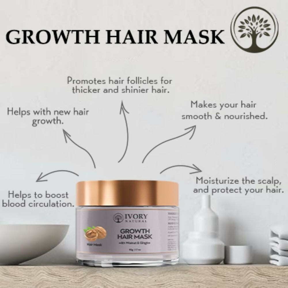 Ivory Natural Growth Hair Mask For Thicker Long And Healthier Hair