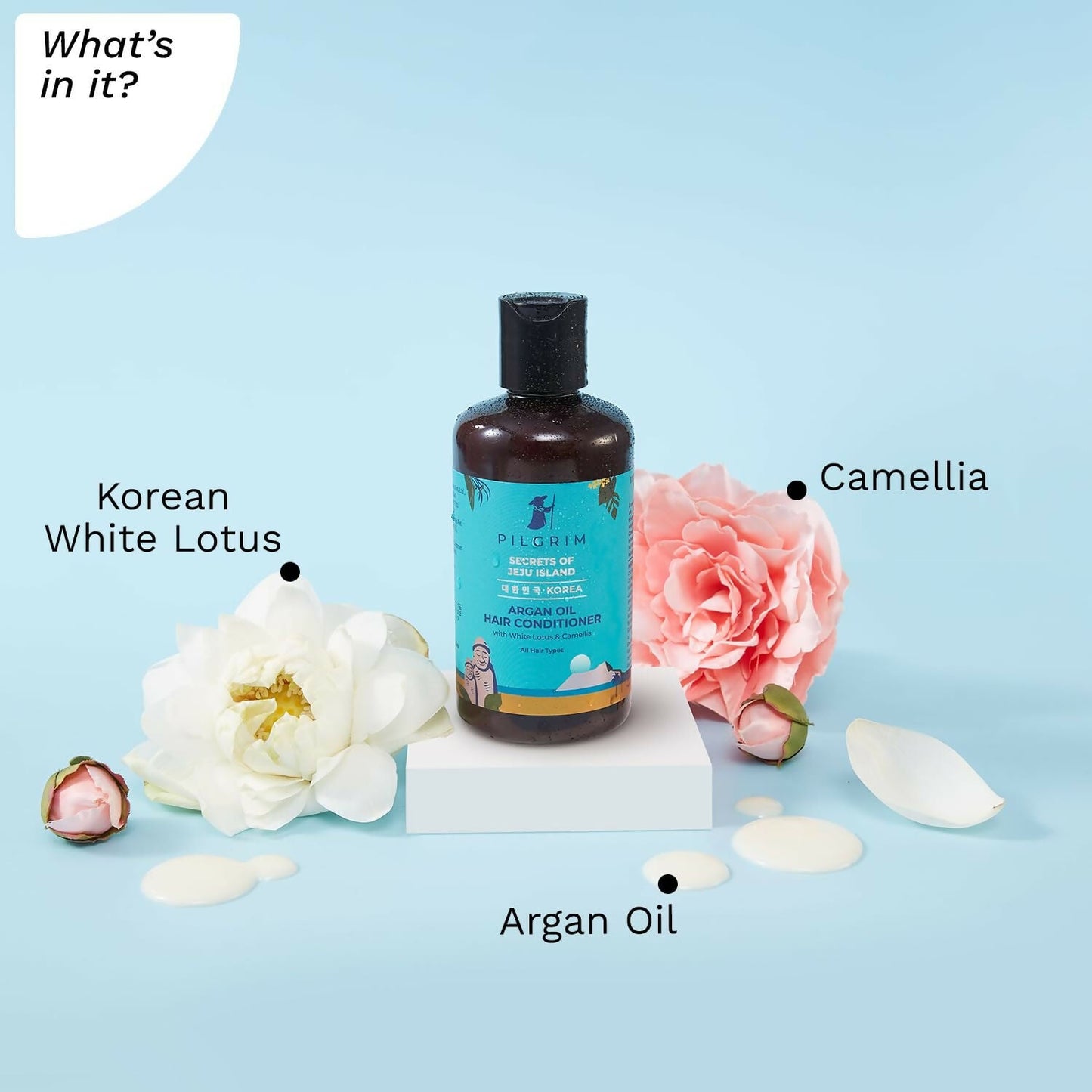 Pilgrim Korean Argan Oil Hair Conditioner with White Lotus & Camellia