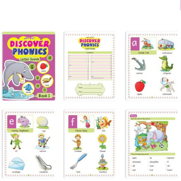 Jolly Kids Discover Phonics Book Set (Set of 5) | Vowel Letter Sounds | Word Families | Consonant Blends | Phonic Readers | Ages 3-8 Years -  buy in usa 