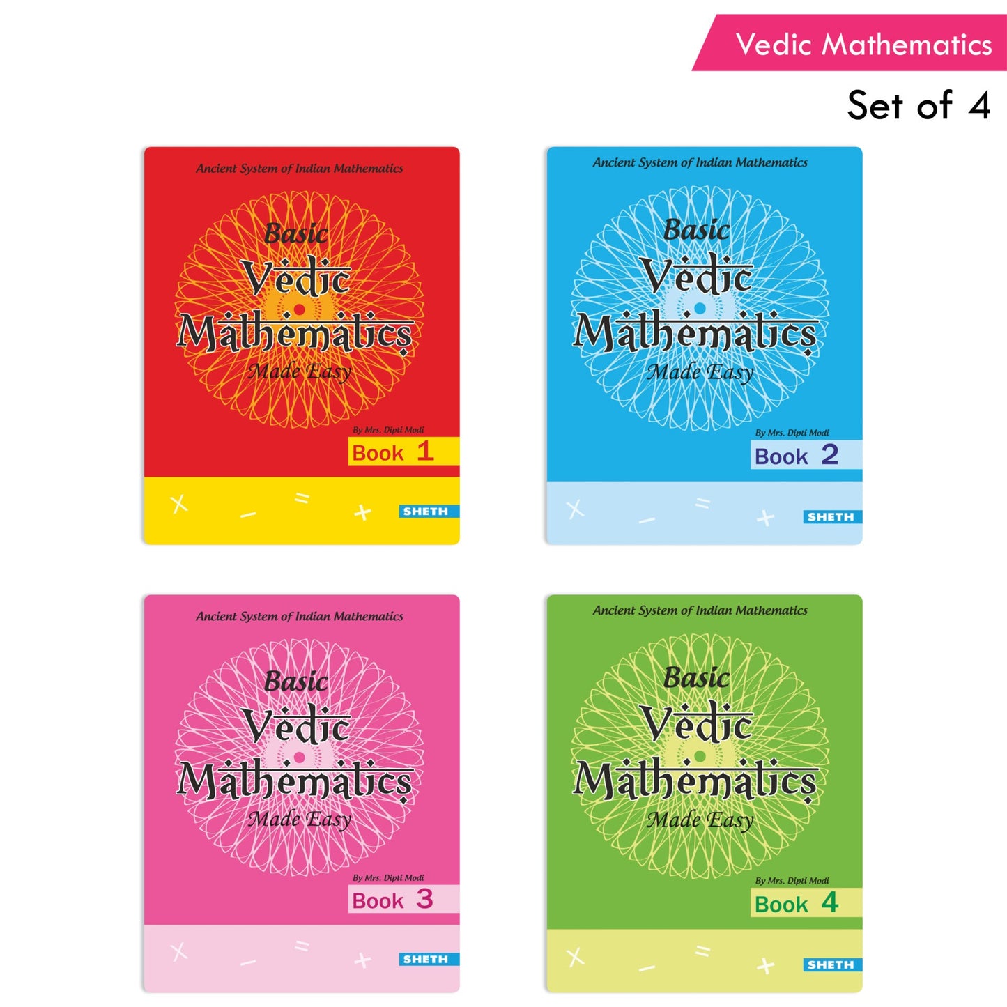 Basic Vedic Mathematics| Set of 4| Maths Book| Ages 6-10 Years