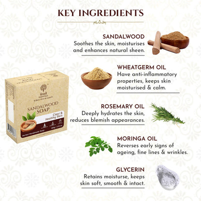 Khadi Essentials Sandalwood Herbal Handmade Soap