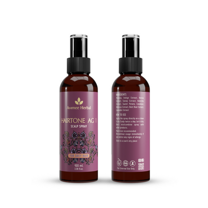 Avimee Herbal Hairtone AG 1 Scalp Spray For Grey Hair With Indigo, Henna, Beet Root and Hibiscus Extracts