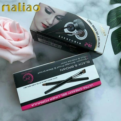 Maliao Professional Long Wear Black And Brown Gel Eyeliner