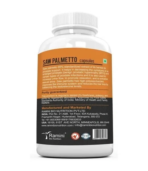 Ramini Bio Nutrition Saw Palmetto 500mg Veg Capsules