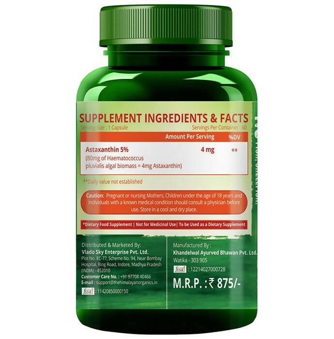 Himalayan Organics Naturally Sourced Astaxanthin Capsules