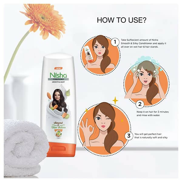 Nisha Smooth and Silky Hair Conditioner with Almond and Olive Actives