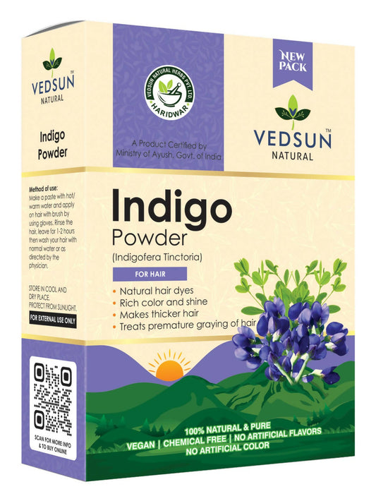 Vedsun Naturals Indigo Powder Organic and Pure For Hair Growth
