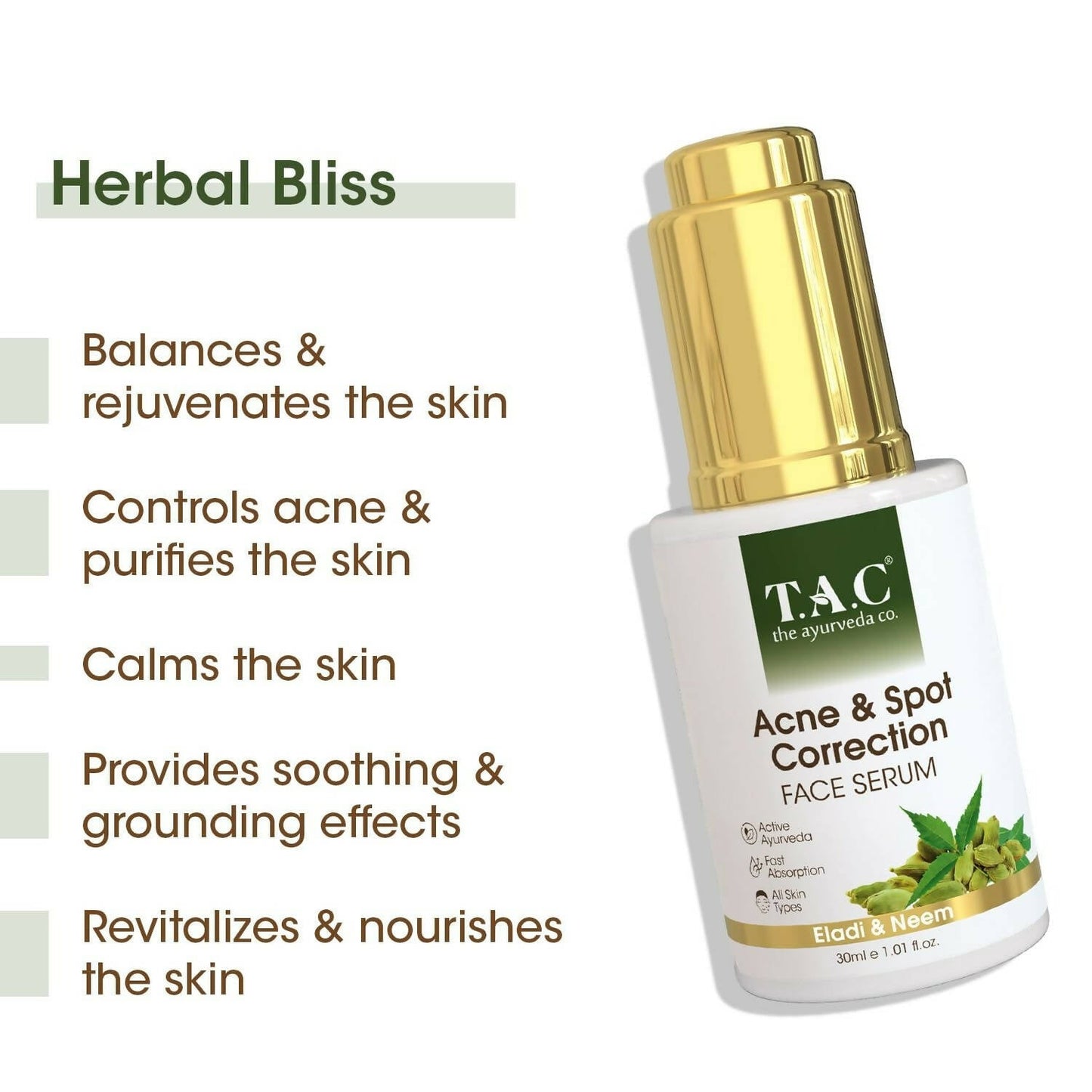 TAC - The Ayurveda Co. With Eladi And Neem Face Serum