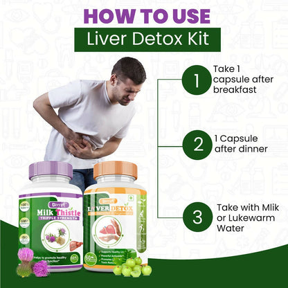 Divya Shree Liver Detox & Milk Thistle Capsule Combo