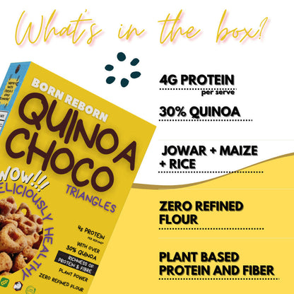 Born Reborn Quinoa Crunchy Choco Triangles