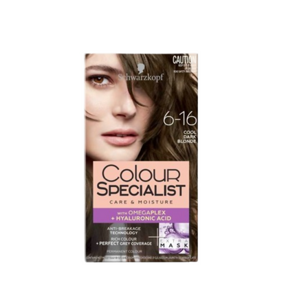 Schwarzkopf Colour Specialist Permanent Hair Colour - 6.16 Cool Dark Blonde