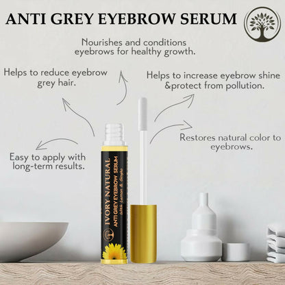 Ivory Natural Grey Eyebrow Serum - Rejuvenates, Nourishes, And Restores Natural Color Of Eyebrows