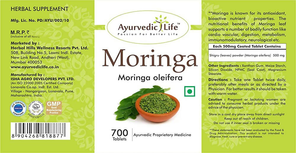 Ayurvedic Life Moringa Tablets