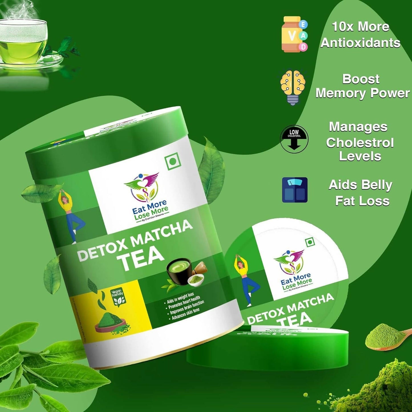 Eat More Lose More Detox Matcha Tea