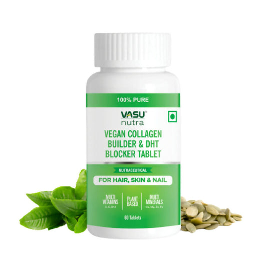 Vasu Nutra Vegan Collagen Builder & DHT Blocker Tablets - BUDEN