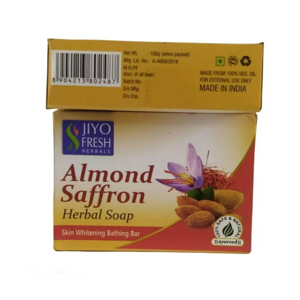 New Shama Jiyo Fresh Almond Saffron Herbal Soap - BUDEN