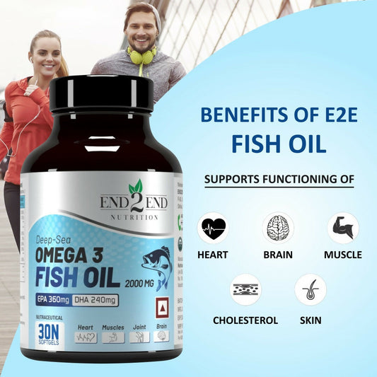 End2End Nutrition Deep Sea Omega 3 Fish Oil Capsules