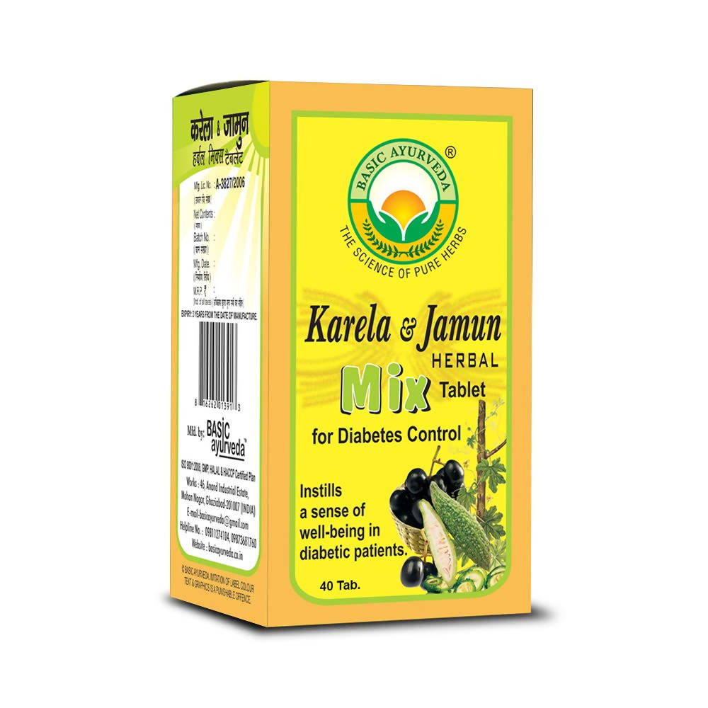 Basic Ayurveda Karela & Jamun Herbal Mix Tablet