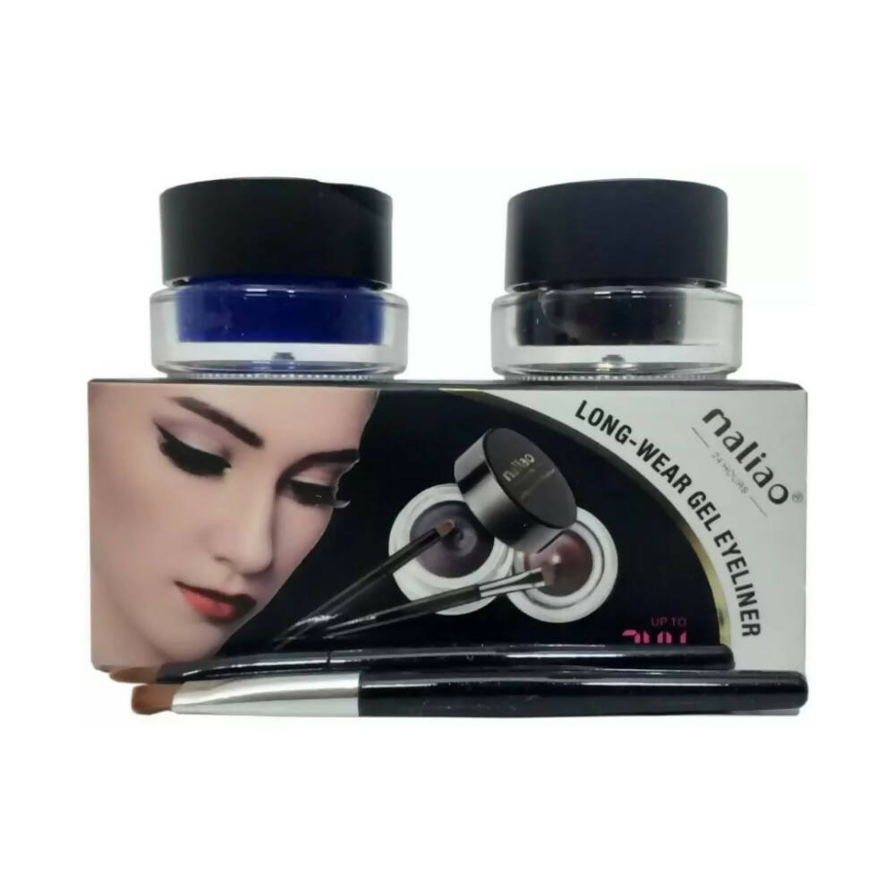 Maliao Longwear 24 Hrs Stay Gel Eyeliner (Black & Blue) - BUDNE