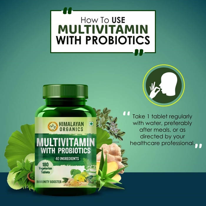 Himalayan Organics Multivitamin With Probiotics Vegetarian Tablets