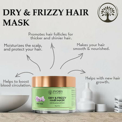 Ivory Natural Dry Rough Hair Mask For Smooths Hair, Frizz Reduction