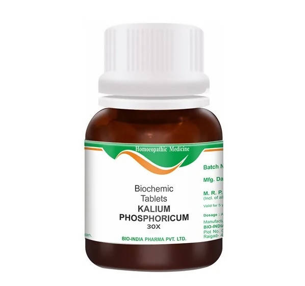 Bio India Homeopathy Kalium Phosphoricum Biochemic Tablets