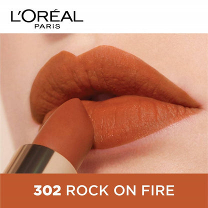 L'Oreal Paris Color Riche Moist Matte Lipstick - 302 Rock on Fire