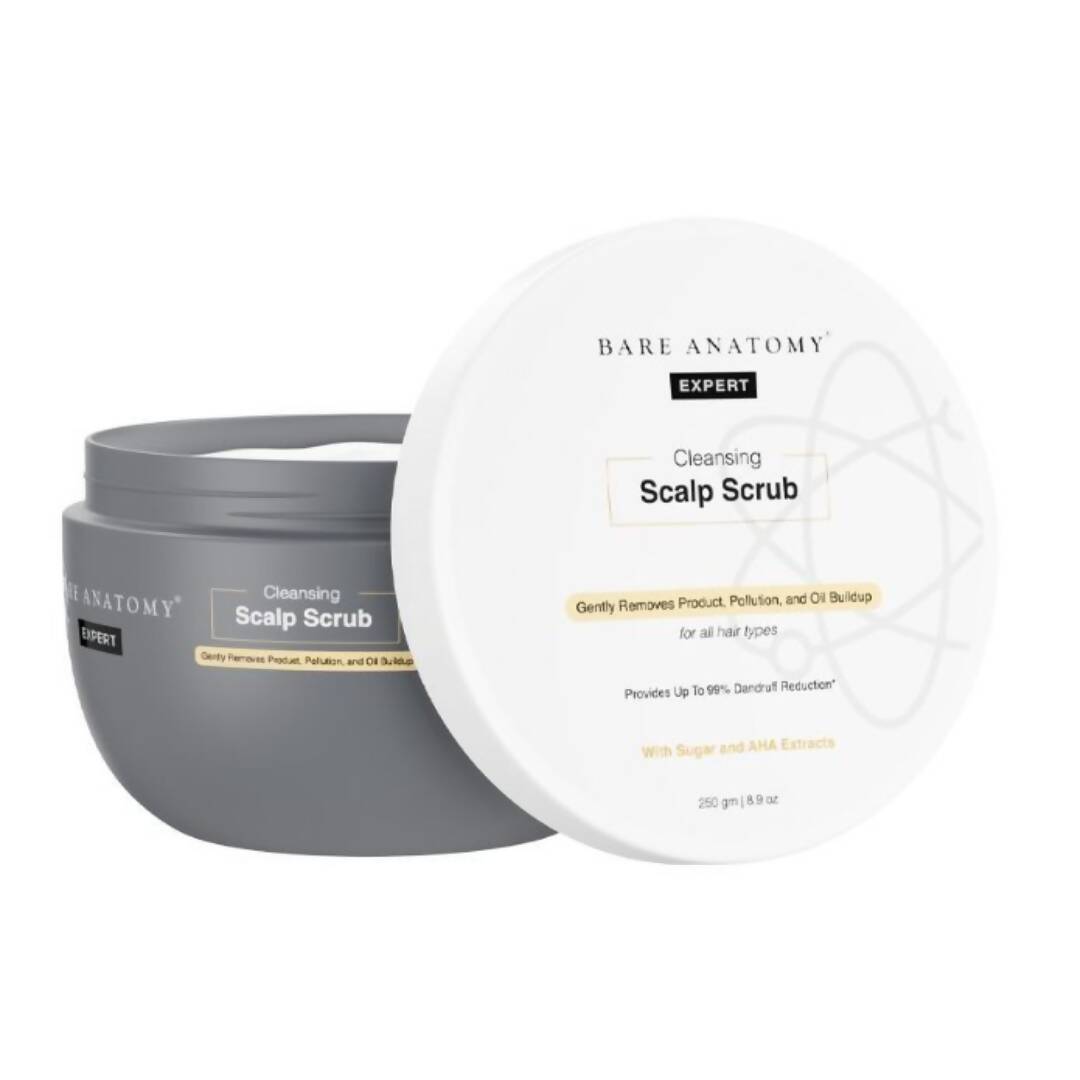 Bare Anatomy Expert Cleansing Scalp Scrub with Sugar & AHA | Provide Up To 99% Dandruff Reduction