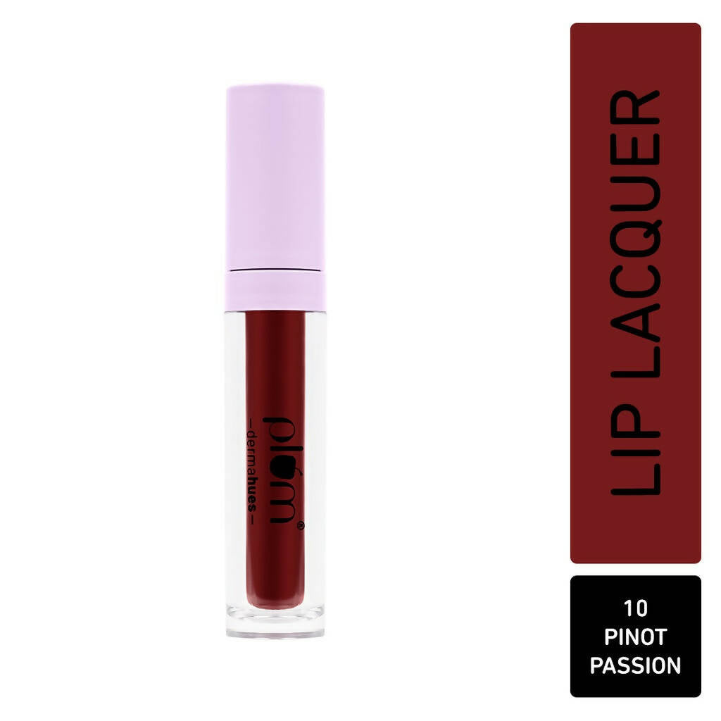 Plum Glassy Glaze Lip Lacquer 3-in-1 Lipstick + Lip Balm + Gloss 10 Pinot Passion