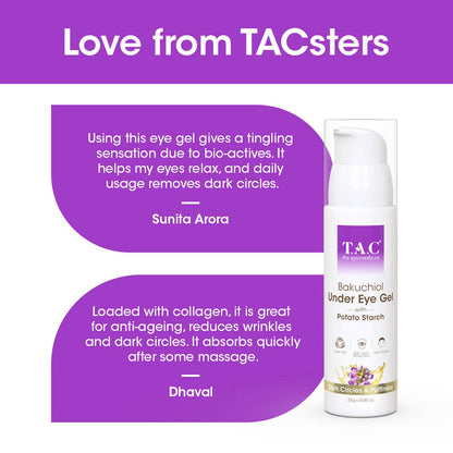 TAC - The Ayurveda Co. Bakuchiol Under Eye Gel with Potato Starch