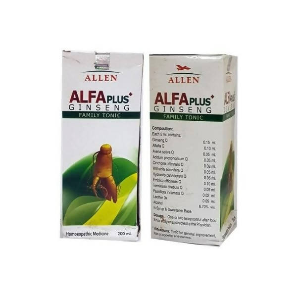 Allen Homeopathy Alfa Plus Ginseng Family Tonic