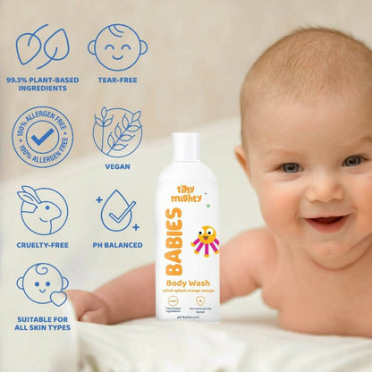 Tiny Mighty Baby Body Wash And Body Lotion Combo