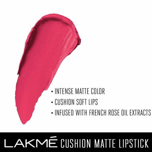 Lakme Cushion Matte Lipstick - Pink Prom