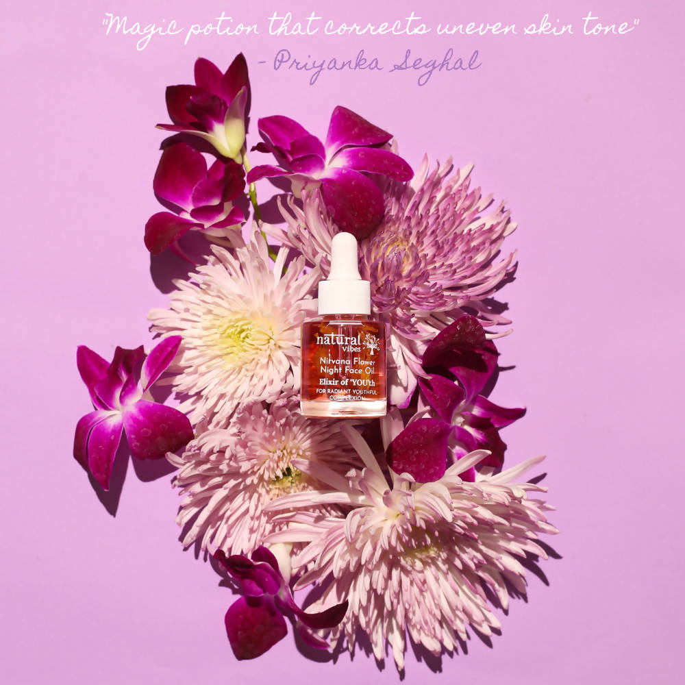 Natural Vibes Anti Ageing Nirvana Flower Night Face Oil