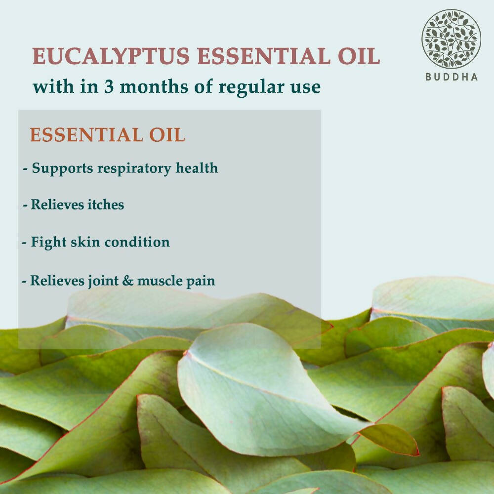 Buddha Natural Eucalyptus Pure Essential Oil-For Aromatherapy,Relaxation,Skin Therapy,Hair Care