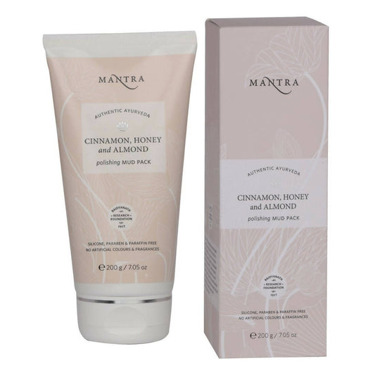 Mantra Herbal Cinnamon, Honey and Almond Polishing Mud Pack - BUDNEN